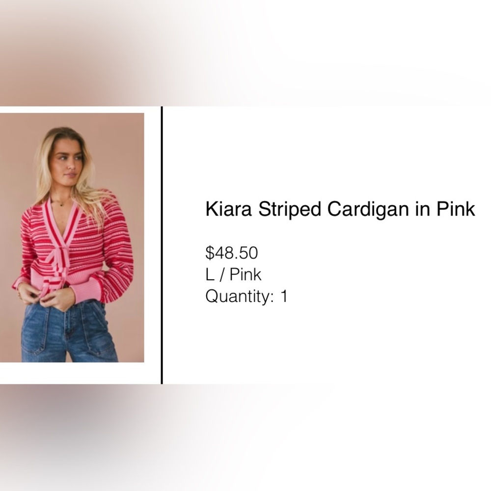 Striped Pink Cardigan